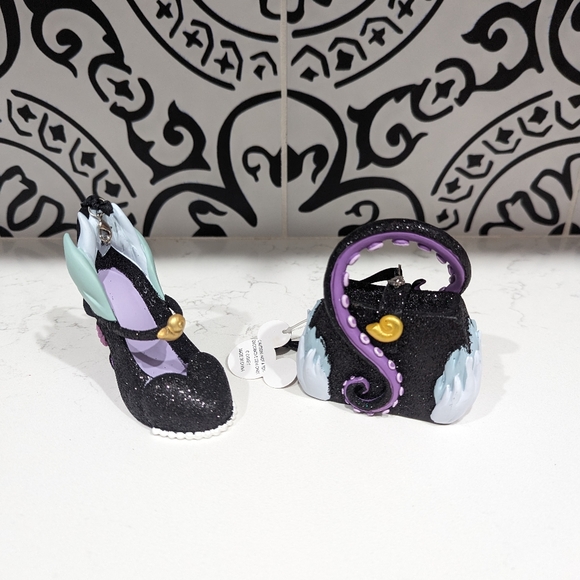 Disney Parks Shoe & Purse Ornaments Little Mermaid Ursula Evil Sea Queen Runway